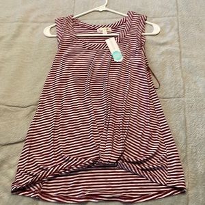 Nine Britton Levie sleeveless knot front knit top burgundy Size Small